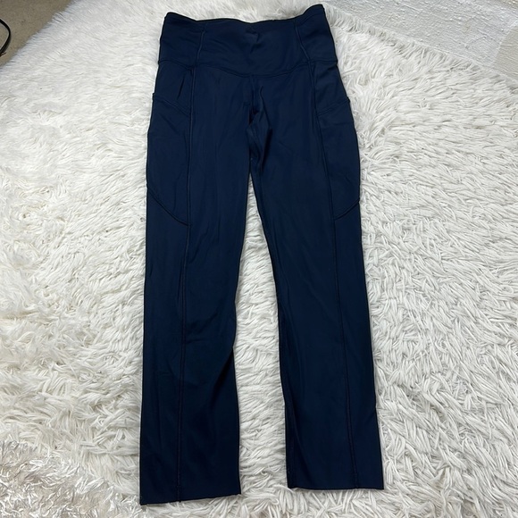 Lululemon Fast and Free High-Rise Crop II 23" *Non-Reflective True Navy - Picture 1 of 6